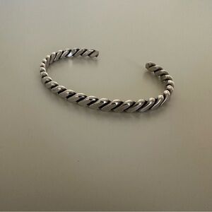Vintage Sterling Silver Southwestern Style Handmade Cuff Style Bracelet